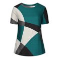 thumbnail image 4 of Chemises à Manches Courtes pour Femmes Mode pour Femmes Confortable Décontracté Col Rond Haut Imprimé à Manches Courtes Blouse Blouses à Manches Courtes pour Femmes Hauts à Manches Courtes pour Femmes Blouse à Manches Courtes pour Femmes, 4 of 9