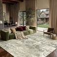 thumbnail image 3 of BERTHMEER 8'x10' Large Abstract Area Rugs for Living Room Bedroom Dining Room Office Farmhouse Modern Contemporary Distressed Machine Washable Non-slip, Green, 3 of 6
