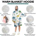 thumbnail image 5 of Wearable Oversized Blanket,Dinosaur Pattern with Names Wearable Blanket Hoodie for Adults,Cozy Hooded Blankets with Super Pockets,Super Warm Fuzzy Pullover for Women & Men, 5 of 6