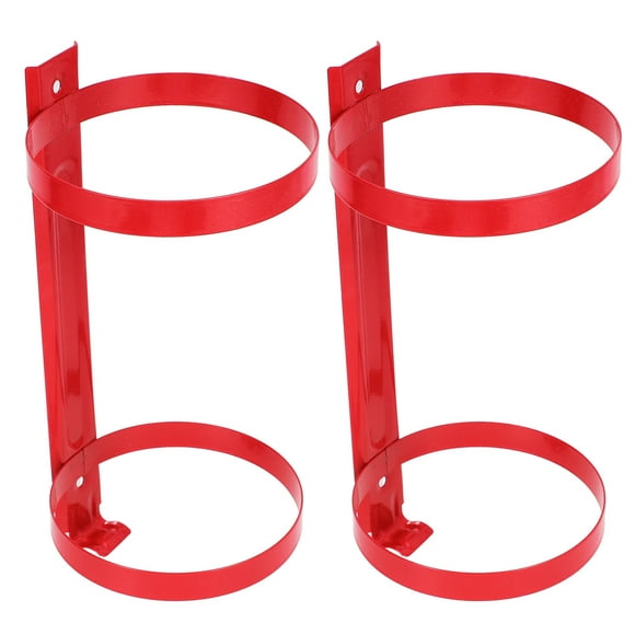 Phenofice 2 Pcs Support Mural pour Extincteur en Acier au Carbone pour Bureau Hôtel avec Finition Rouge