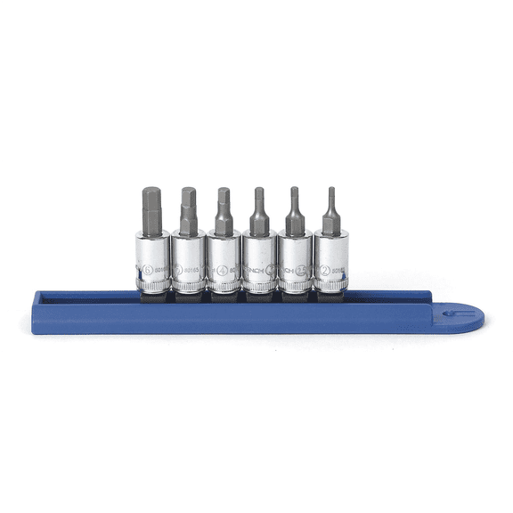 GearWrench 80321 6 Piece 1/4" Drive Metric Hex Bit Socket Set