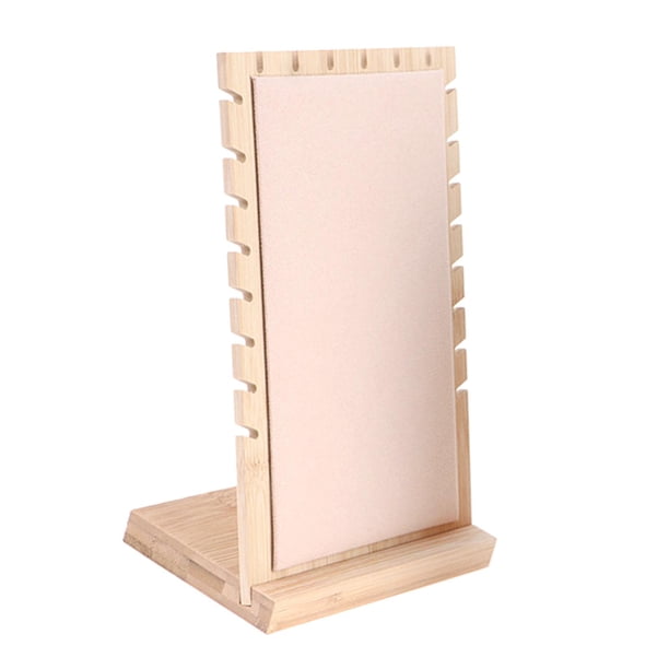 Exhibidor de joyería de madera, bandeja independiente para joyería EstiloC-Beige