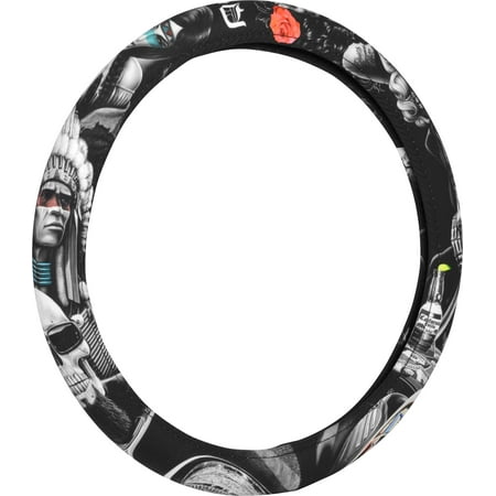 Bell Automotive David Gonzales Art Roses Steering Wheel Cover