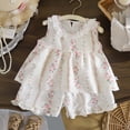 thumbnail image 2 of Girls' 2-Piece Summer Outfit 6-12 Months 12-24 Months 2t 3t 4t 5t 6t 7t Children Short Sleeve Graphic T-Shirt And Cargo Shorts Set(Pink,9-10 Years), 2 of 3
