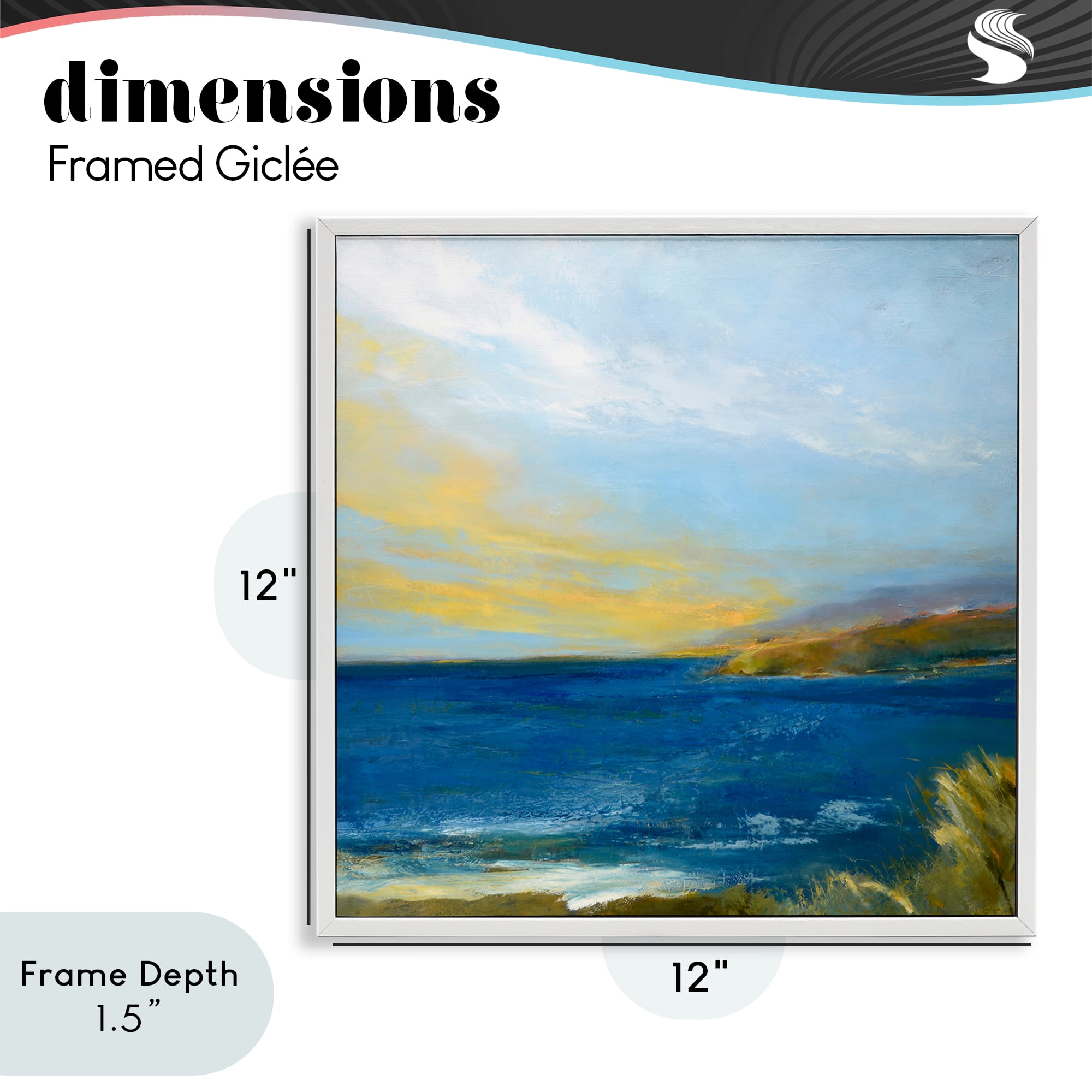 Stupell Industries Vibrant Ocean Light at Dusk White Framed Giclee Art, design by Patrick Dennis