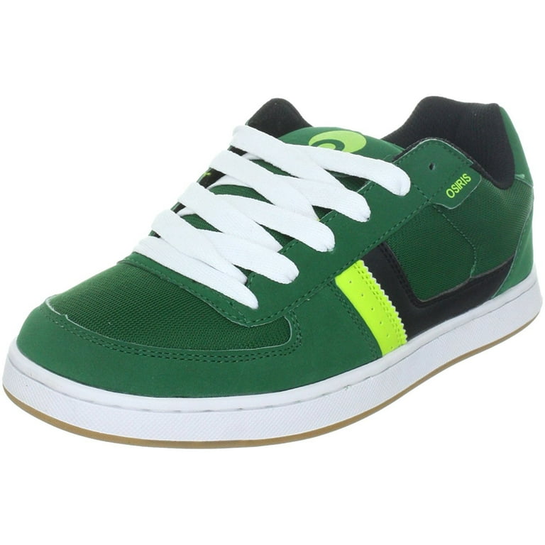 Black and green osiris top shoes