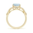 thumbnail image 2 of ANGARA Natural Criss Cross Shank Cushion 1.95 ct Aquamarine Engagement Ring in 14K Yellow Gold for Women (Size-8mm) | March Birthstone, Anniversary, Jewelry Gift for Women | Natural Aquamarine Ring, 2 of 9