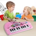 thumbnail image 4 of Mini piano de juguete, juguete educativo, teclado multifunción con 13 teclas para niña y niño, 4 of 6