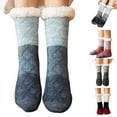 thumbnail image 3 of WREESH Women Fashion Long Socks Running Socks Plush And Thickened Home Confinement Socks, Snow Socks, Sleep Carpet Socks Gray, 3 of 3