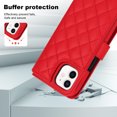 thumbnail image 4 of Allytechgroup Wallet Case for iPhone 11 with Credit Card Slot, RFID Blocking PU Leather Case with Lanyard & Shoulder Strap & Kickstand Shockproof Bumper for Women Men, Red, 4 of 8