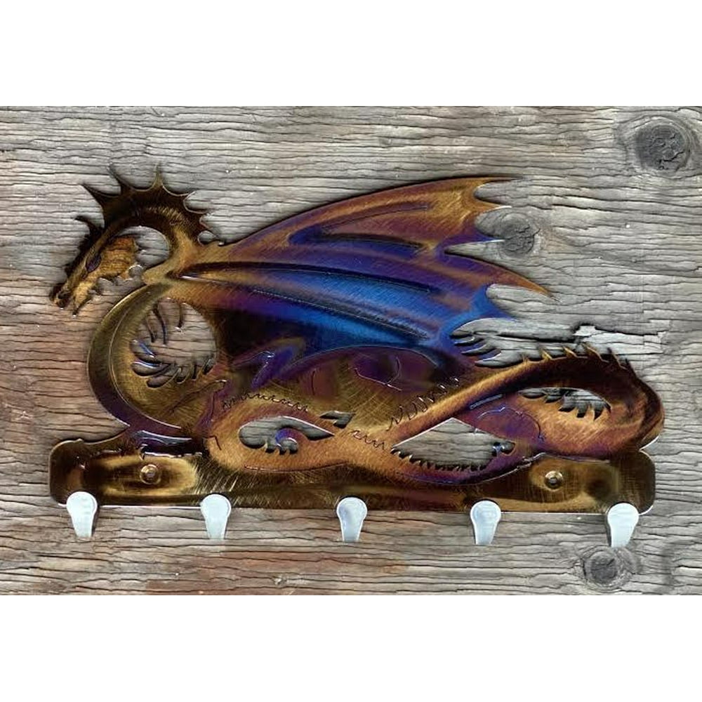 Wall Mounted Dragon Home Decor, Metal Wall Art, Keychain Holder