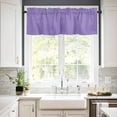 thumbnail image 3 of Purple Farmhouse Kitchen Valances for Windows 42x12 Inch Kitchen Curtains Valances Rod Pocket Vintage Country Monochrome Textured Bathroom Window Valances for Window Treatment Decor, 3 of 6
