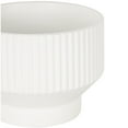 thumbnail image 5 of DecMode 10", 8", 7"W Wide Fluted White Ceramic Planter with Tapered Base (3 Count), 5 of 13