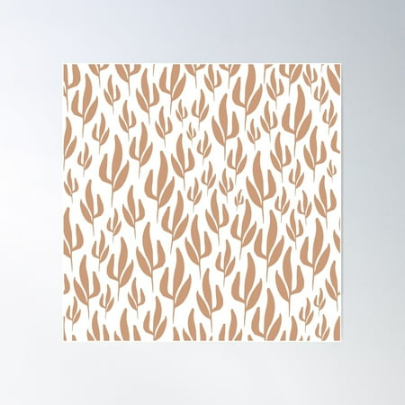Simple Leaf Pattern A 28 Poster Wall Art, Modern Wall Decor For Living Room Bedroom, 17x17 UNFRAMED