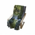 thumbnail image 4 of Rainforest Soft Flannel Fleece Throw Blanket, Foliage Jungle Misty Mountains Waterside River Shaft Sunbeams Image, Cozy Plush for Indoor and Outdoor Use, 50" x 60", Yellow Green Blue, by Ambesonne, 4 of 6
