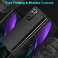 thumbnail image 3 of Compatible Hand Strap Case for Samsung Galaxy Z Fold 2 Case Men Black,Hard Shockproof PC Slim Cover Camera Protective Phone Case for Samsung Z Fold 2 Case,Cover for Samsung Galaxy Fold 2 Case, 3 of 13