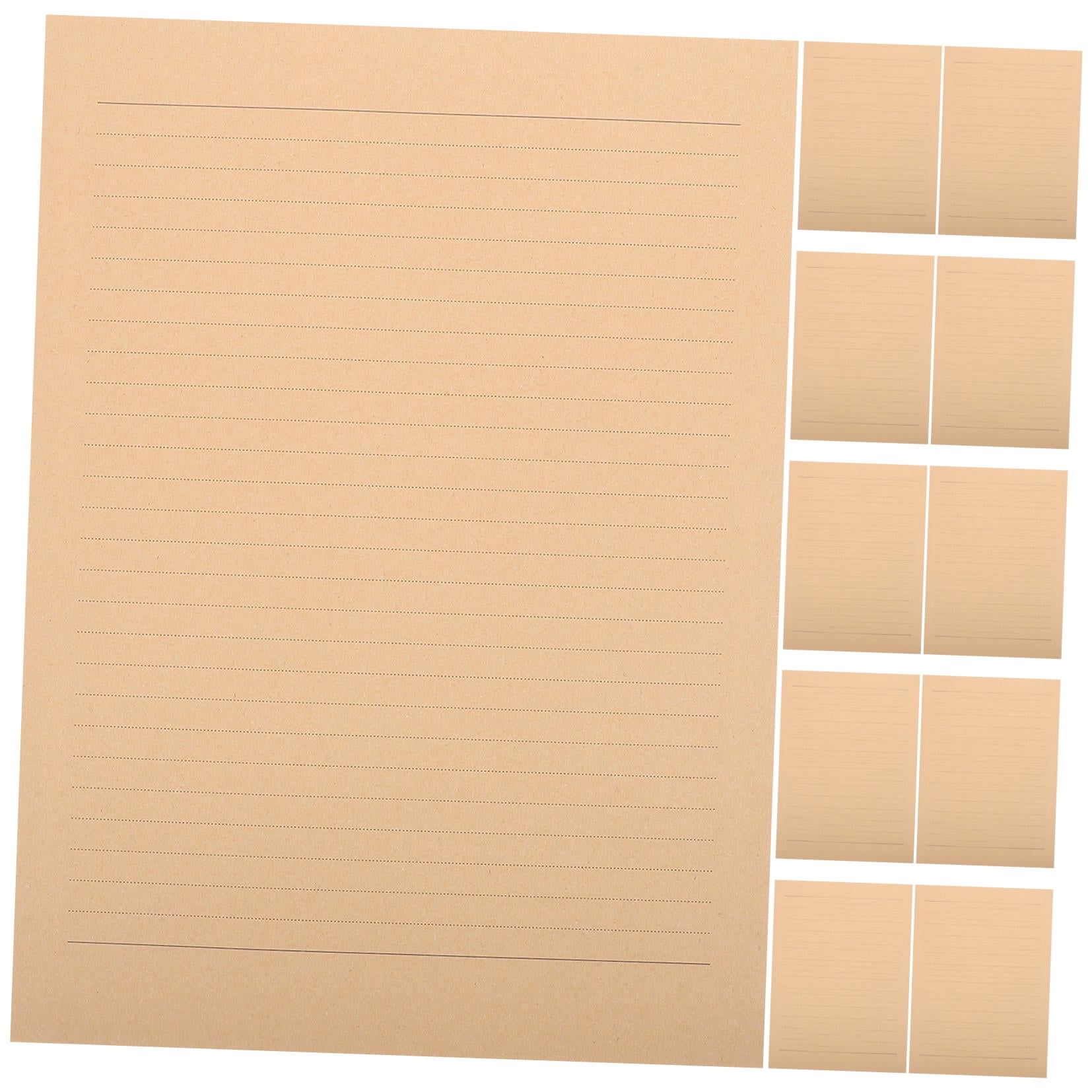 Raindrops Retro ChocolateColored Lined Stationery Paper for Daily Use Writing and Printing 100 Sheets