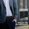 thumbnail image 5 of Holster for iPhone 15 Pro Max 15 Plus, 14 Pro Max 13 Pro Max, Galaxy S24 Plus Fold 5/4/3 - Premium Cell Phone Case with Belt Clip [Magnetic Closure] Phone Belt Holder for Men, Black, 5 of 8