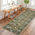thumbnail image 5 of Garvee 2x6 Vintage Runner Rugs Washable Rug for Hallway, Non Slip Non Shedding Soft Indoor Carpet, Retro Oriental Floral Print Rugs for Entryway Laundry Room Bedroom, Brown, 5 of 7