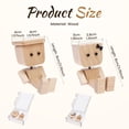 thumbnail image 2 of 2Pcs Shaking Wooden Man Figurine Little Wooden Statue That Sways Car Dashboard Figurines with Spring Legs with Rich Expression Accessories Decorations Doll Gifts, 2 of 16