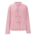 thumbnail image 5 of Enjoytime Women Outwear Solid Color Button Down Long Sleeve Oversized Jacket Work Office Business Casual Lightweight Tops, 5 of 8