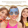 thumbnail image 4 of SEWACC Party Photo Prop Eyeglasses Blue ABS Graduation Gatherings 1Set, 4 of 7