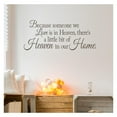 thumbnail image 4 of Because Someone We Love is in Heaven, There's a Little Bit of Heaven in Our Home Vinyl Lettering Wall Decal Bereavement Loss Quote - Size: 12.5"H x 30"L - Color: metallic bronze, 4 of 5