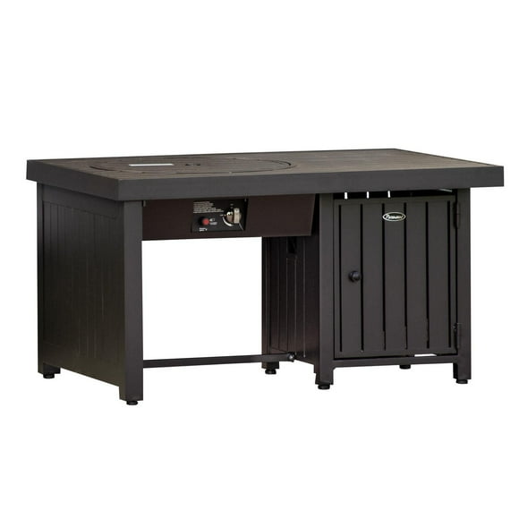 Paramount Offset Extruded Aluminium Rectangle Firepit Table