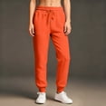 thumbnail image 4 of Joggers for Women High Waisted Drawstring Sweatpants Trendy Joggers with Pockets Workout Athletic Sweat Pants 2026 Vermilion S, 4 of 4