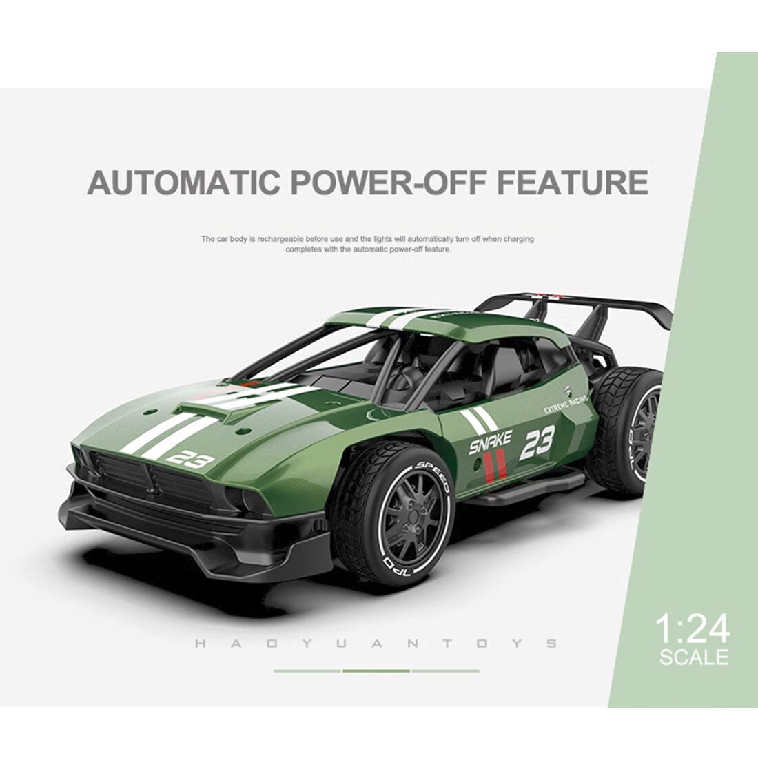 1/24 Scale Mini RC Drift Car for Adults, 2.4G 4WD RC Racing Car with Alloy Body & Glossy Metal Shell, 15+ KM/H Remote Control Vehicle for Teens and Adults - RTR