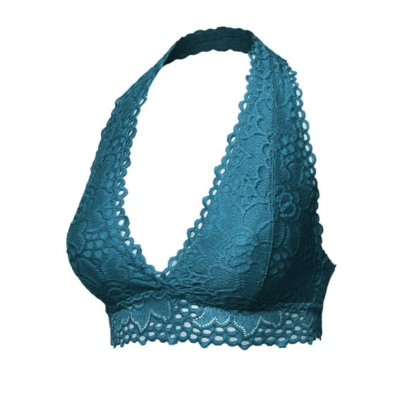 FashionOutfit Women's Sexy Lace Halter Neck Bralette