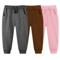 thumbnail image 2 of Fesfesfes 3Pack Pants for Kids Summer Pants Elastic Waistband Drawstring Pants Toddler Boys And Girls Sweatpants Casual Cute Full Length Pants, 2 of 4