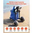 thumbnail image 5 of KFFKFF Beach Cart with Large Wheels for Sand, 165 lbs Capacity, Heavy Duty Folding Wagon with 12" Balloon Wheels, Storage Bag, Adjustable Handle, Utility Cart for Camping, Fishing, and Garden Use, 5 of 9