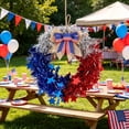 thumbnail image 2 of 4Th Of July Garlands For Decoration Americans Independence Day Commemorative Wreath For Front Door Decoration Patriotic Themed Wreath Farmhouses Style Decoration Red White Blue Spring Door Wreath, 2 of 8