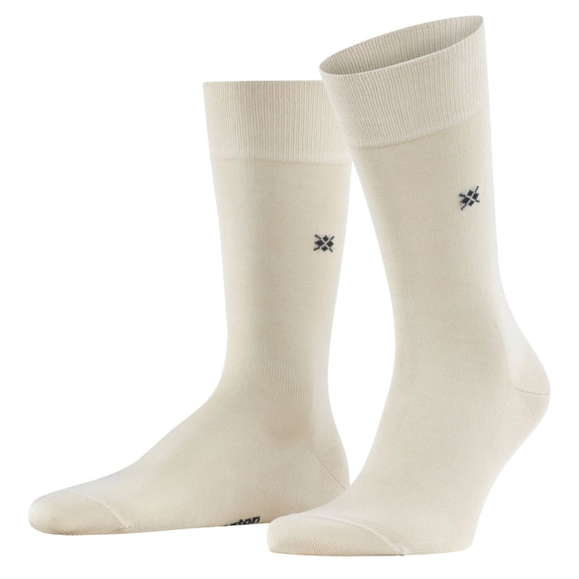 Burlington Calcetines Hombre - DUBLIN, Calcetín Corto, Logo, Talla Única, Color Sólido Beige 40-46