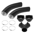 thumbnail image 1 of Kit de conducto de calefacción para automóviles, camiones, autocaravanas, furgonetas y barcos con conector de tubo en Y de doble válvula 75 mm ID 80 cm Max, 1 of 1
