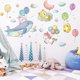 thumbnail image 2 of Conjunto de pegatinas de pared ecológicas JAMW animales nubes globos Decoración habitación niños, 2 of 4