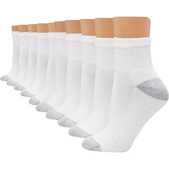 Hanes womens Value, Ankle Soft Moisture-wicking Socks, Available in 10 and 14-packs