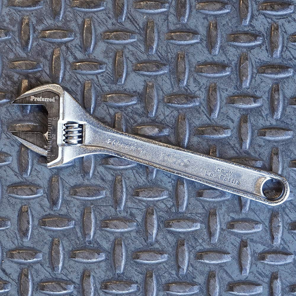 MKEUDQ-T05053 Standard Adjustable Wrench, Chrome Finish, 8"