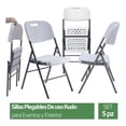 thumbnail image 4 of Set De 10 Sillas Plegables De Plastico Blancas Calibre .20 para Jardin Fiestas Eventos Marthing, 4 of 4