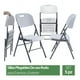 thumbnail image 4 of Set De 10 Sillas Plegables De Plastico Blancas Calibre .20 para Jardin Fiestas Eventos Marthing, 4 of 4