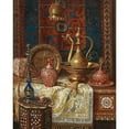 thumbnail image 2 of Ernst Czernotzky 12x14 Black Ornate Wood Framed Double Matted Museum Art Print Titled: A Still Life with Oriental Objects, 2 of 5