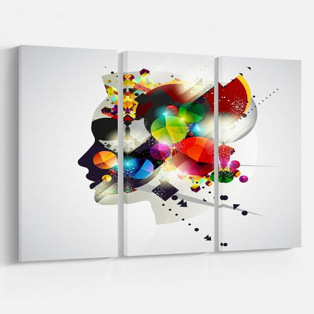 Impression sur toile « Woman Abstract Profile » Design Art