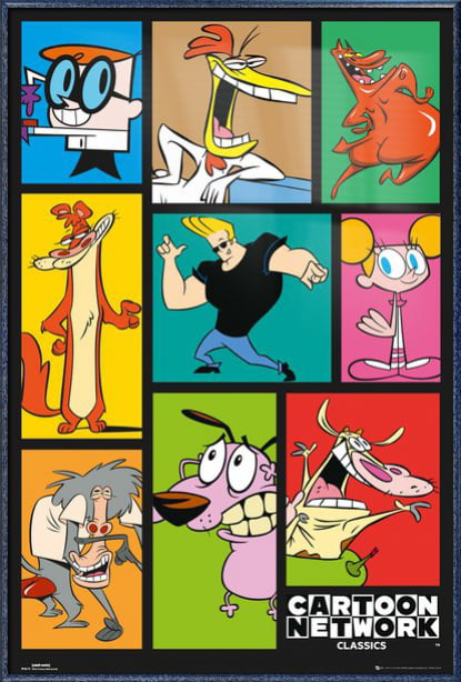 Cartoon Network Classics Characters - Framed TV Show Poster / Print (Johnny  Bravo & Friends) (Size: 24