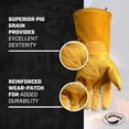 thumbnail image 2 of Guantes de soldadura Caiman Premium Pig Grain MIG/Stick Gold Large, 2 of 8