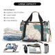 thumbnail image 5 of Fotbe Celestial Cat And Flowers Bolsa de Viaje con Estampado, Bolsa de Fin de Semana para Mujer con Compartimento para Zapatos, Bolsa de Gimnasio con Bolsillo Húmedo, 5 of 7