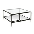 thumbnail image 2 of Evelyn&Zoe Hera 32" Wide Square Coffee Table with Mirror Shelf in Blackened Bronze, 2 of 8