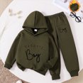 thumbnail image 2 of Gibobby Toddler Baby Boy Clothes Fall Winter Outfit,Baby Boys Outfit 2PCS Thermal Set Thickened Autumn And Winter Home Wear Boy Clothing(5-6 Years,AG), 2 of 5
