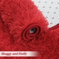 thumbnail image 3 of GlowSol 8x10 Shag Area Rug Modern Indoor Plush Fluffy Rugs Extra Soft and Comfy Shaggy Carpet Rugs for Bedroom Living Room Dorm, Red, 3 of 7
