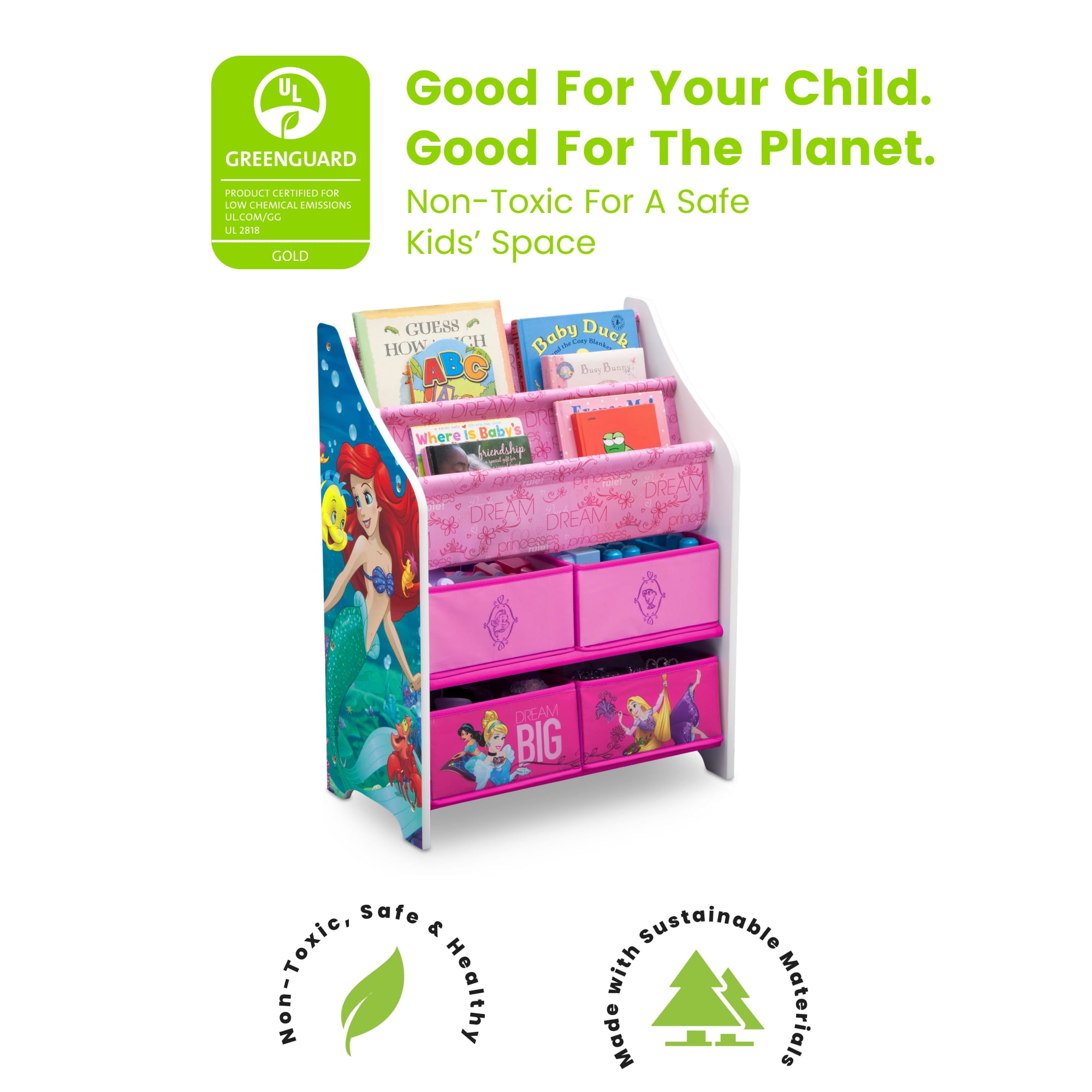 Disney princess book and clearance toy organizer